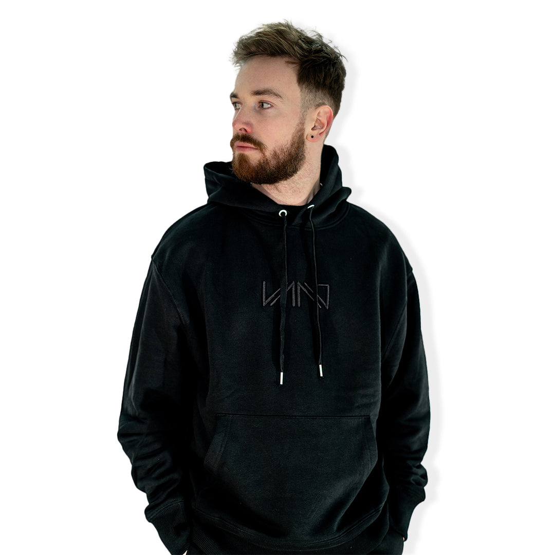 HOODIE - STITCHED BLACK LOGO