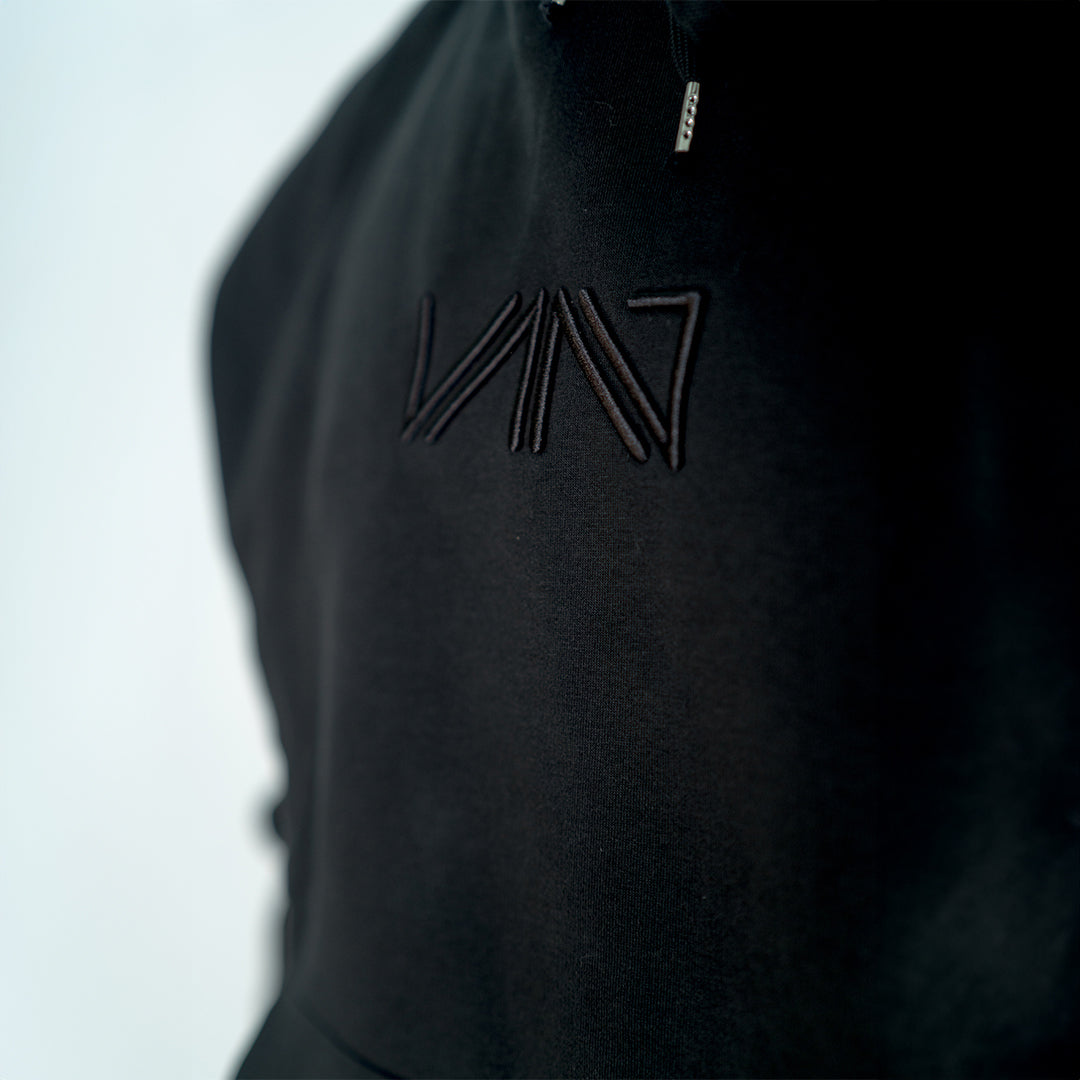 HOODIE - STITCHED BLACK LOGO